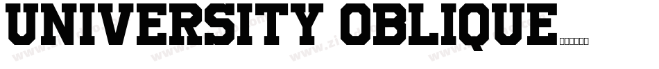 University Oblique字体转换